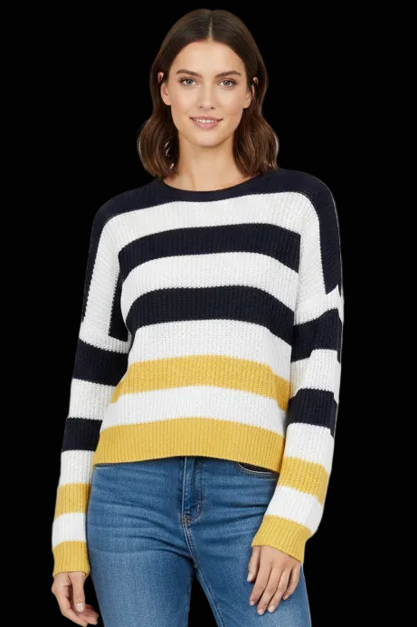 Polo Ralph Lauren striped linen knit sweater — rent from Laura Messerschmitt, Berlin stylist