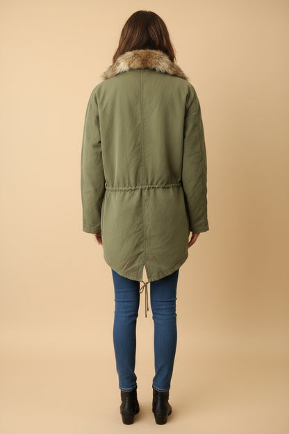 Drykorn - SEAHAM Parka in Cotton with Rabbit Fur Collar