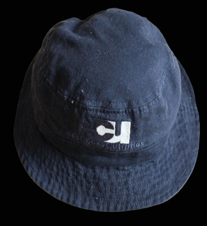 East Coast Utilities vintage 90s navy cotton bucket hat logo detail