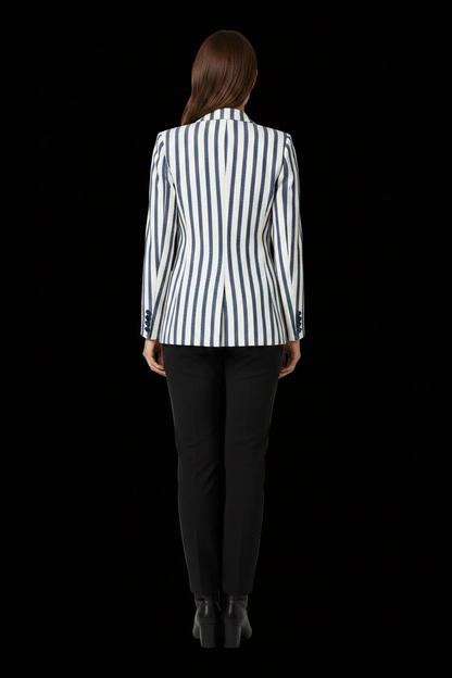 Tommy Hilfiger Collection — Striped Silk Boyfriend Blazer