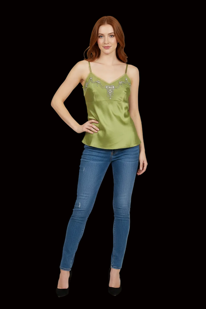 Vero Moda — Vintage 90s Green Satin Camisole (NWT)