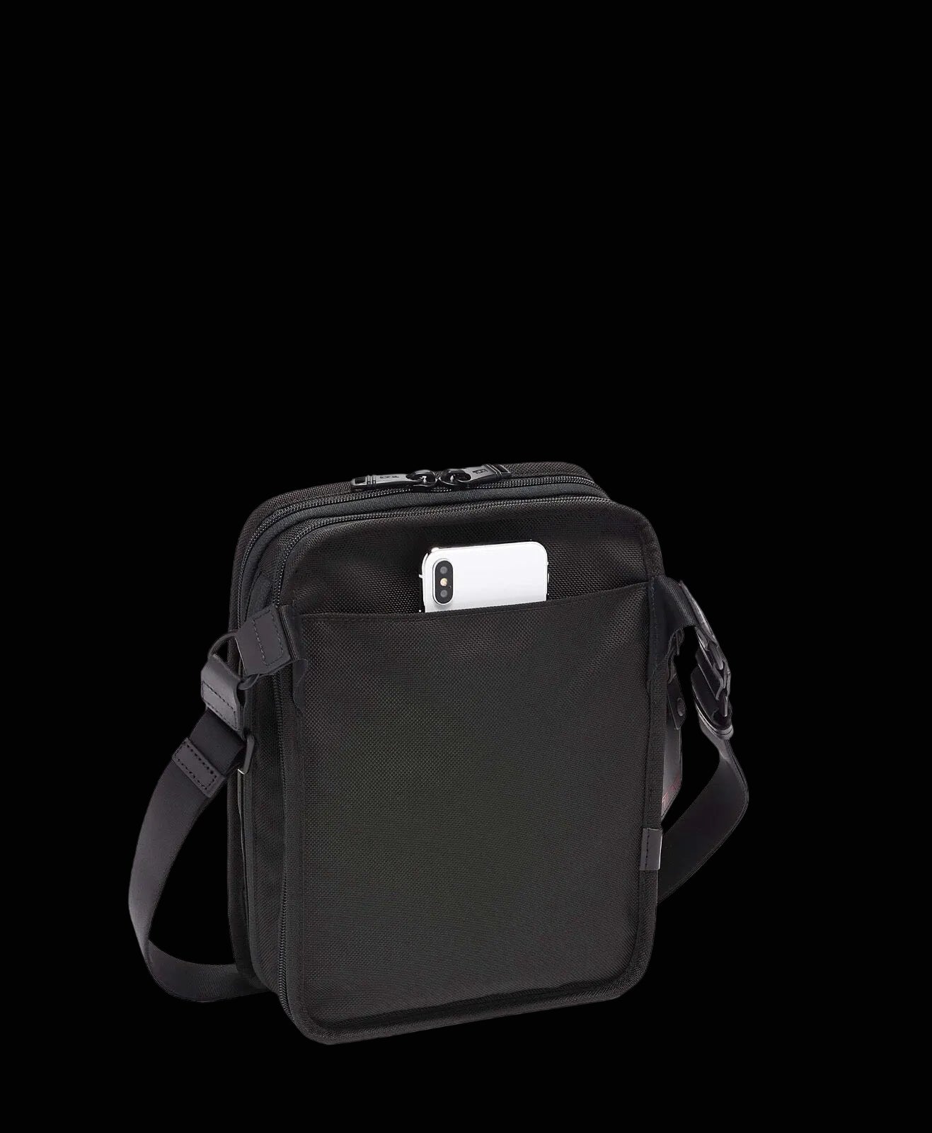Tumi Alpha 3 travel tote side view with strap