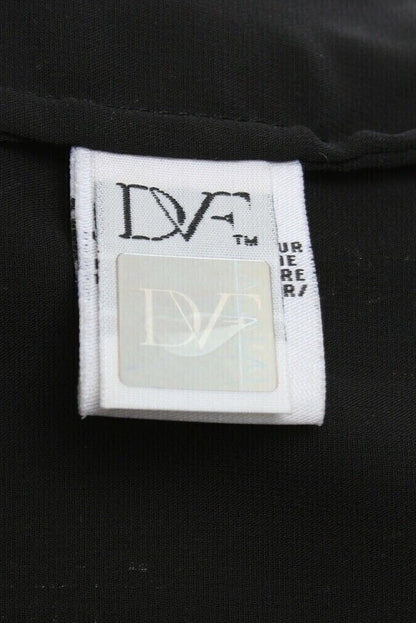 Diane von Furstenberg — Black Sequin Tie-Front Cardigan — label