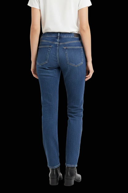 Saint Laurent Paris — High-Rise Skinny Jeans in Mid-Blue (Slimane Era)