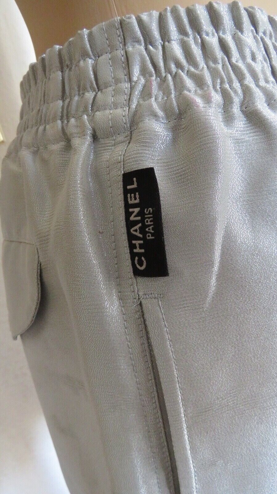 Chanel — Spring 1999 Silver Silk Shorts