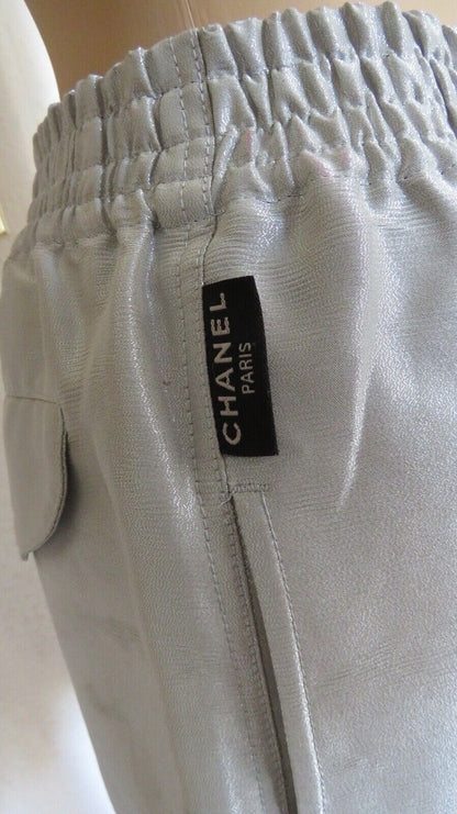 Chanel — Spring 1999 Silver Silk Shorts