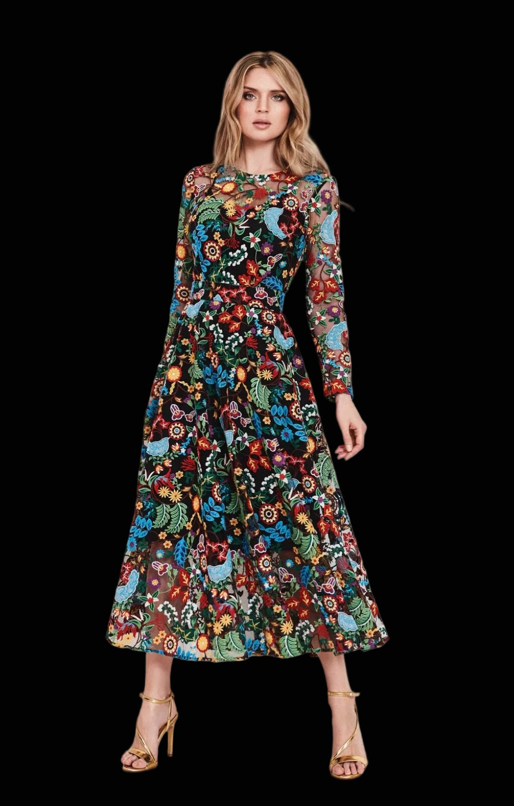 Matsour'i jolin silk cocktail dress in floral print — rent from Laura Messerschmitt, Berlin stylist
