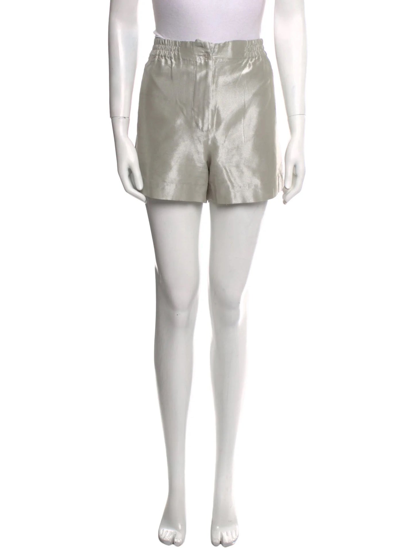 Chanel — Spring 1999 Silver Silk Shorts