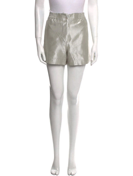 Chanel – Shorts aus silberner Seide