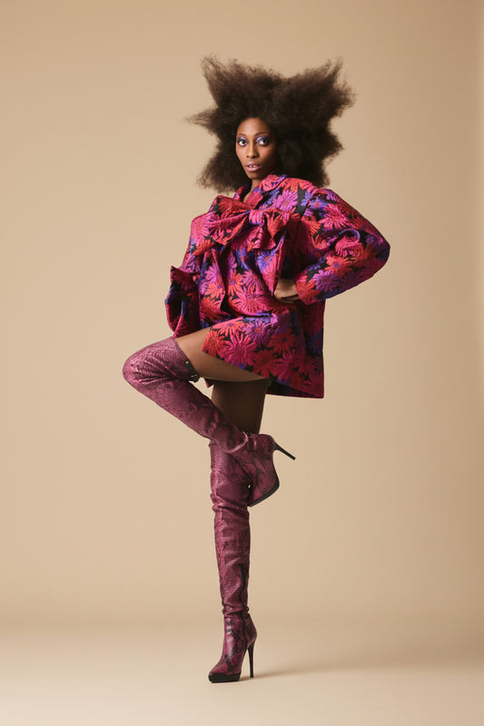 Burberry Prorsum Fall/Winter 2010 Python Over-the-Knee Boots – Magenta – Size 40