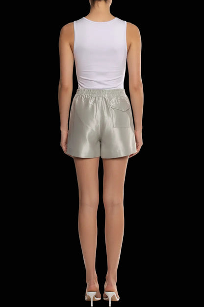 Chanel — Spring 1999 Silver Silk Shorts