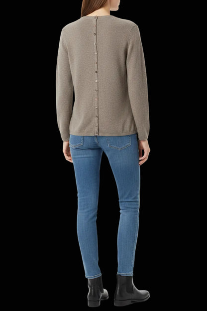 Mansted taupe knit sweater side view