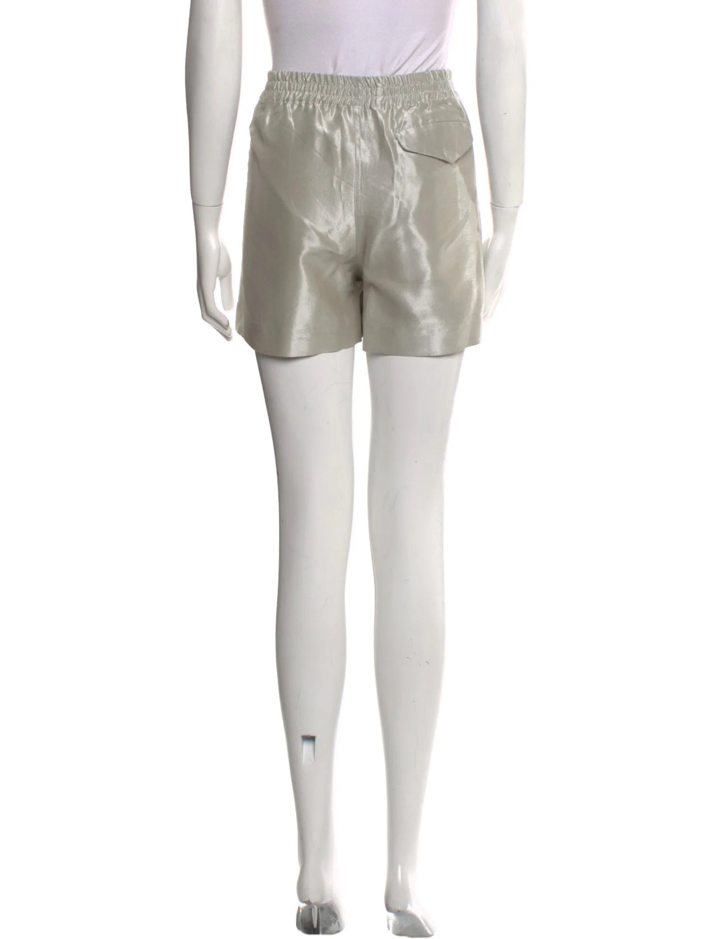 Chanel — Spring 1999 Silver Silk Shorts
