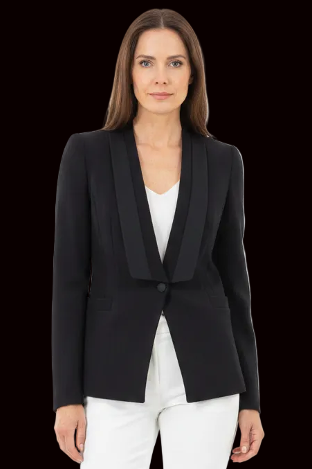 Just Cavalli vegan tailored blazer in black — rent from Laura Messerschmitt, Berlin stylist