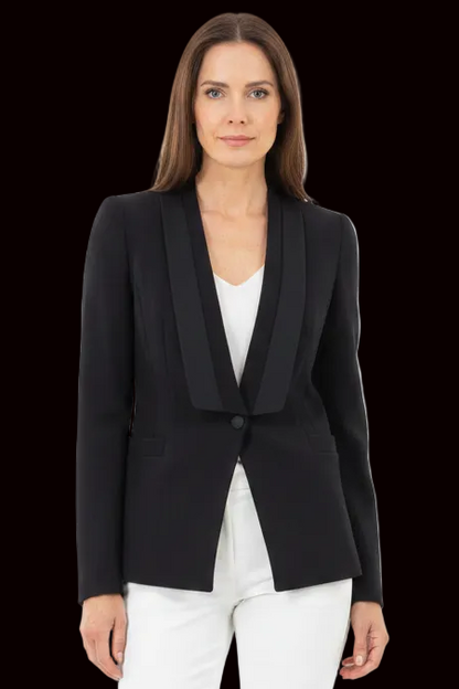 Just Cavalli vegan tailored blazer in black — rent from Laura Messerschmitt, Berlin stylist