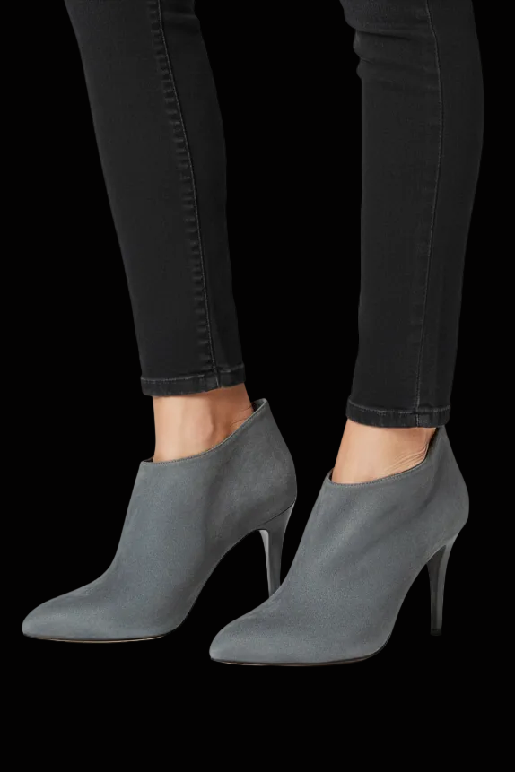 Jimmy Choo grey suede ankle boots — rent from Laura Messerschmitt, Berlin stylist
