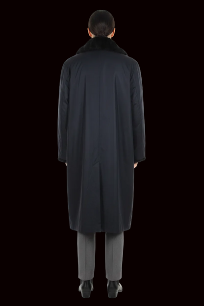 Jobis — Shearling-Lined 2-in-1 Trench Coat in Black