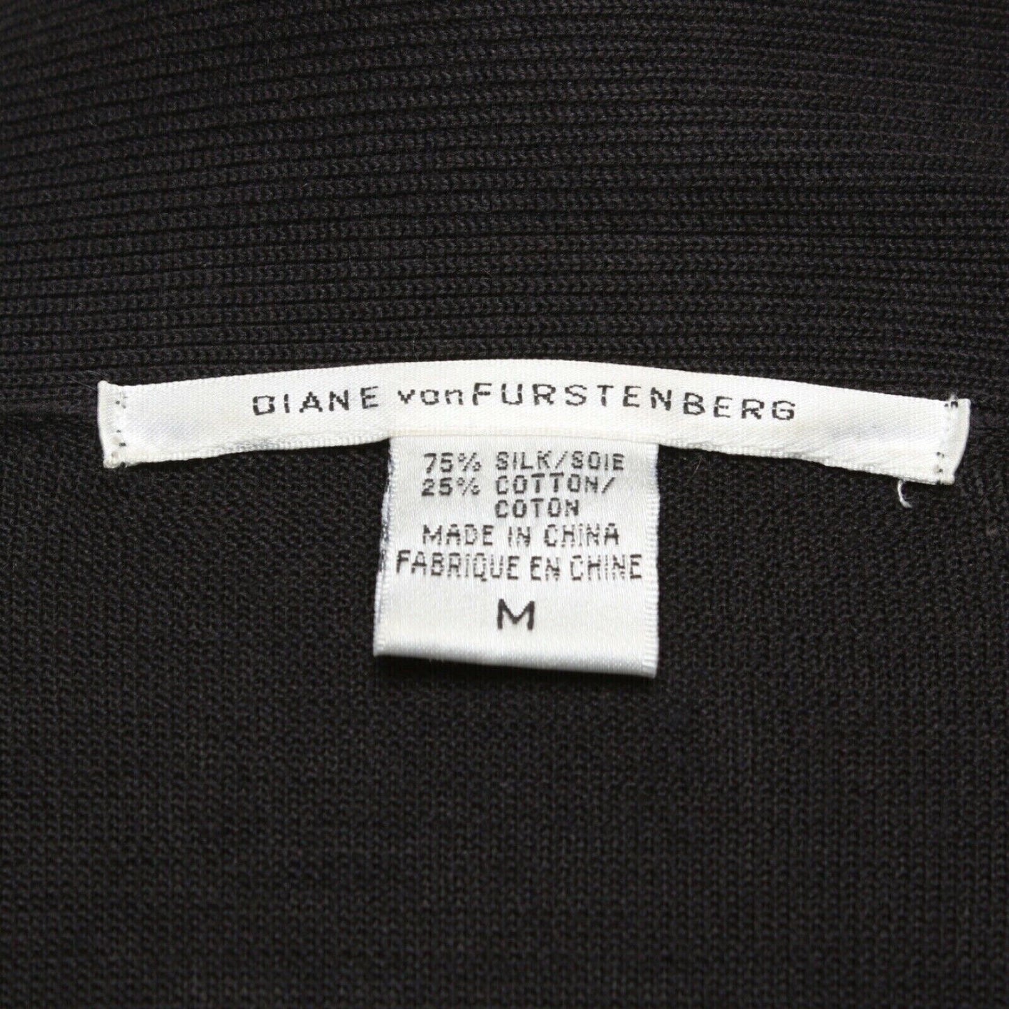 Diane von Furstenberg — Black Silk Knit Cardigan — additional view 4