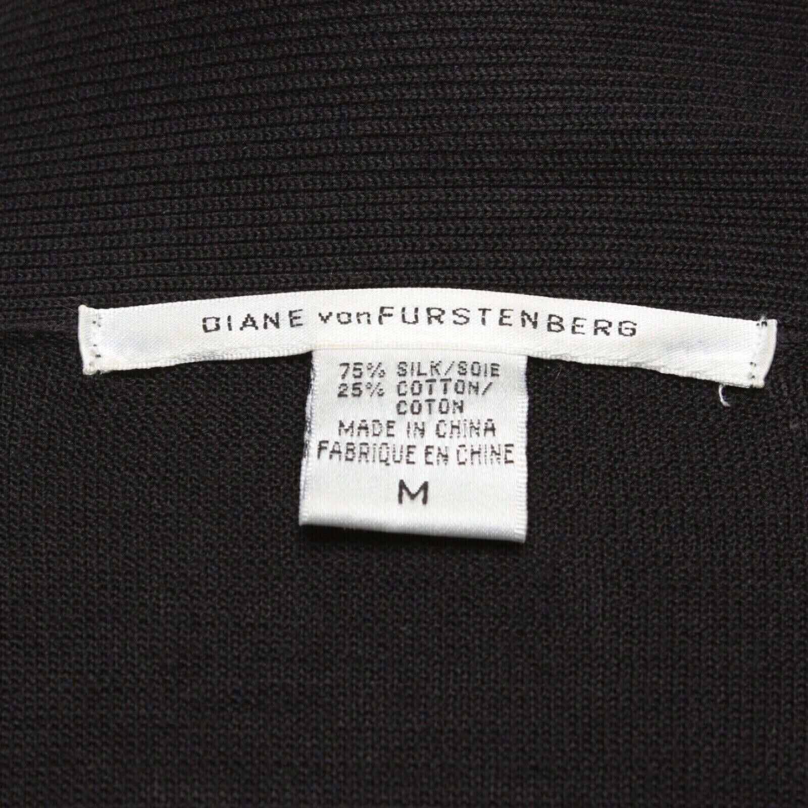 Diane von Furstenberg — Black Silk Knit Cardigan — additional view 4