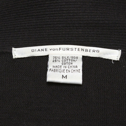Diane von Furstenberg — Black Silk Knit Cardigan — additional view 4