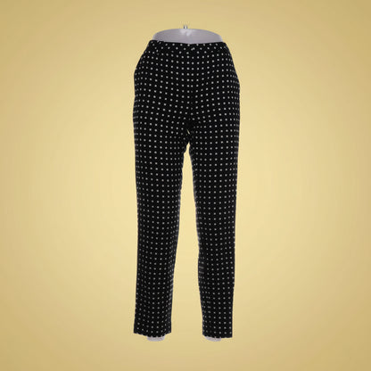 Pants (Black, White) by Escada: Cotton, Spandex, Wool - Material label Escada Pants, Size: 34