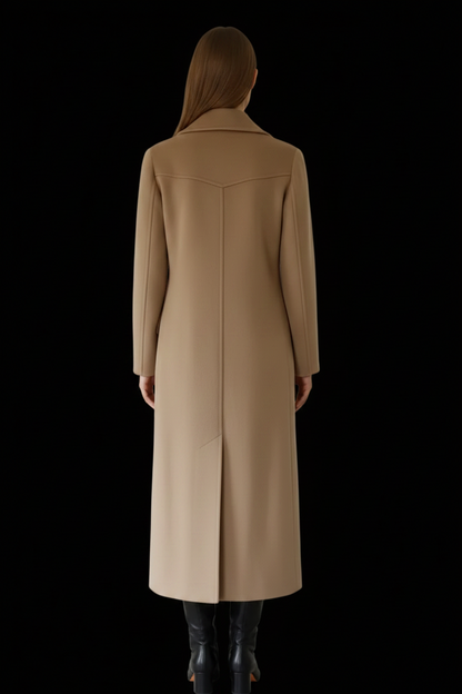 Hermès — Double-Breasted Camelhair Long Coat