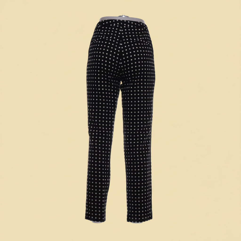 Pants (Black, White) by Escada: Cotton, Spandex, Wool - Material label Escada Pants, Size: 34
