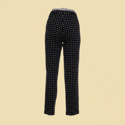 Pants (Black, White) by Escada: Cotton, Spandex, Wool - Material label Escada Pants, Size: 34