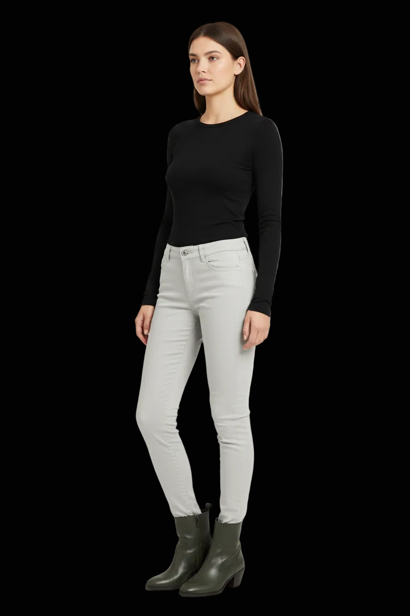 J Brand leather skinny trousers in cream — rent from Laura Messerschmitt, Berlin stylist