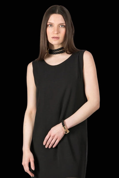 Esther Perbandt rope choker in black and gold — rent from Laura Messerschmitt, Berlin stylist
