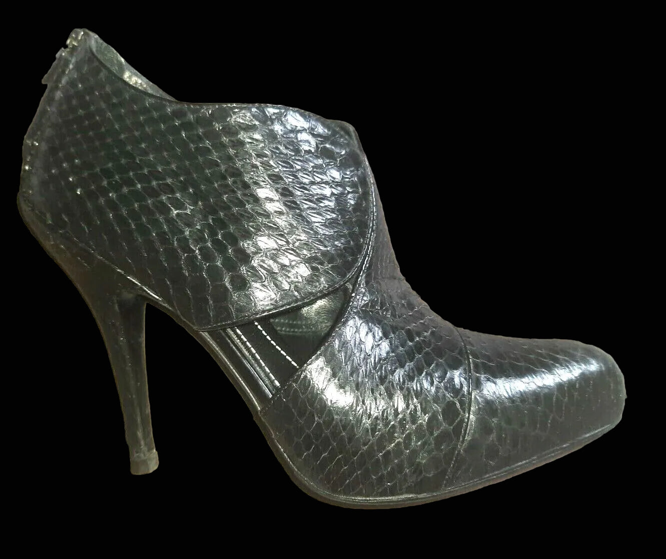 Christian Dior python leather ankle booties with stiletto heel — view 2