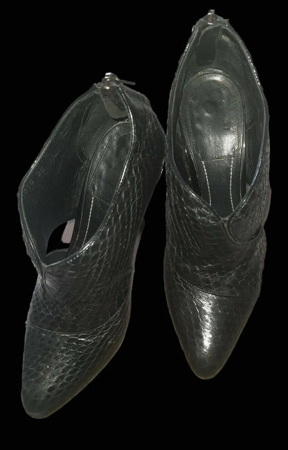Christian Dior python leather ankle booties with stiletto heel — view 1