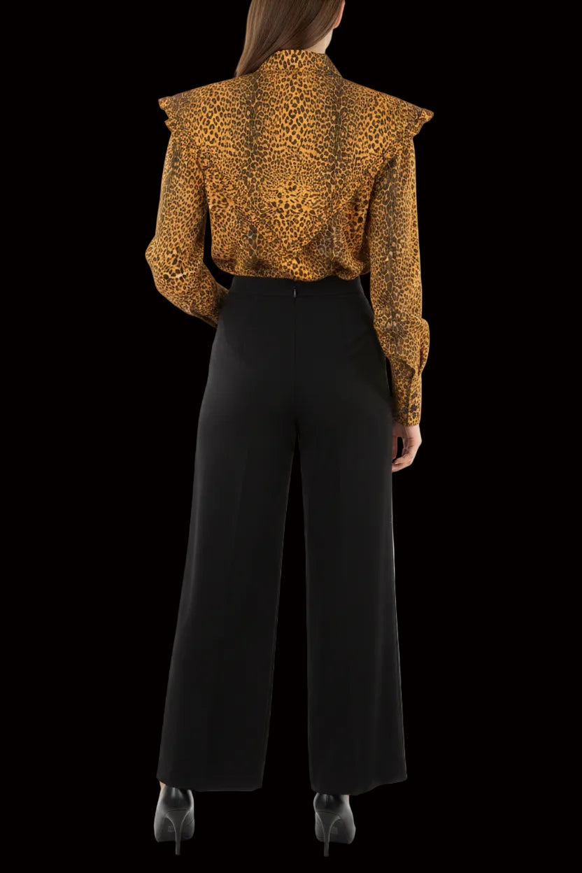 Danny Reinke FW2020/21 mustard printed silk blouse detail