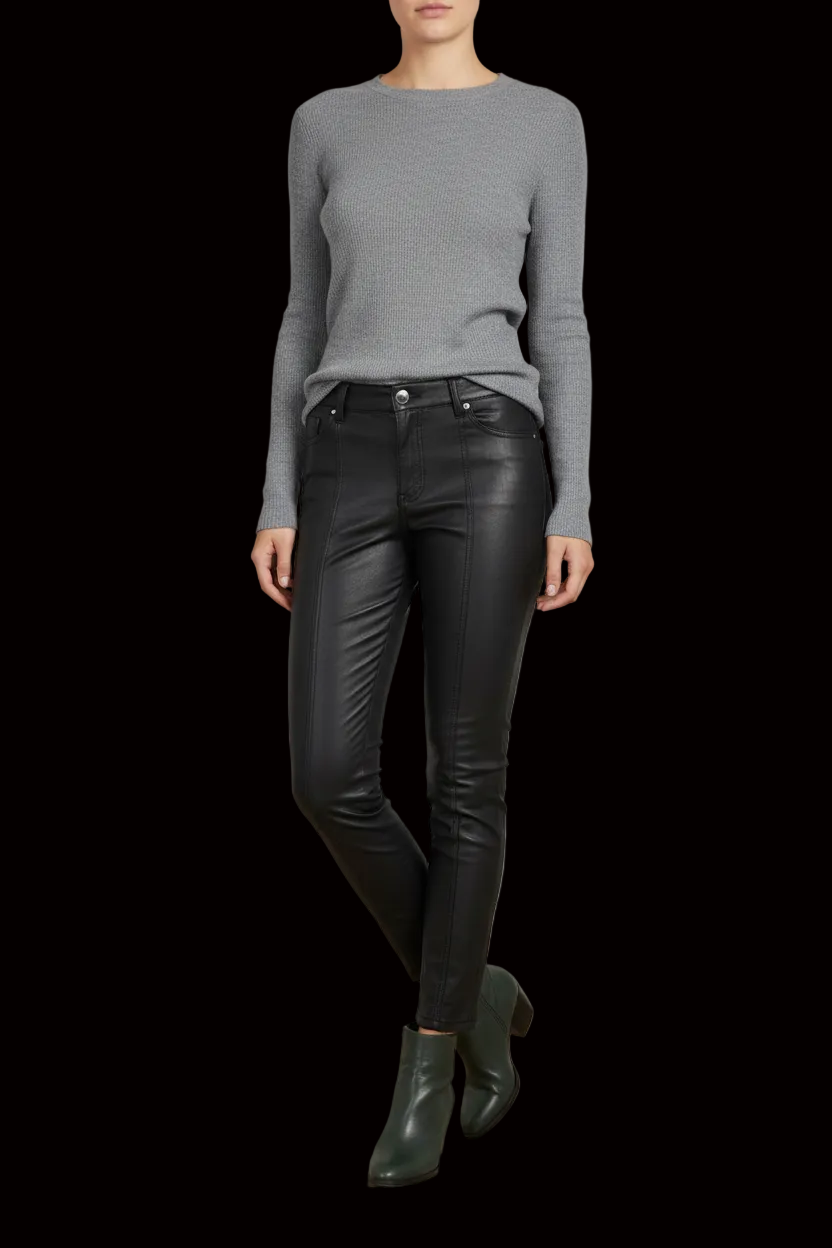 Diesel — Lambskin Leather Trousers in Black