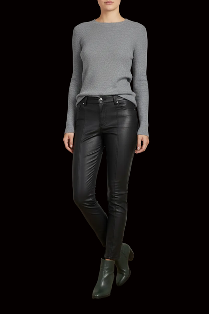 Diesel — Lambskin Leather Trousers in Black