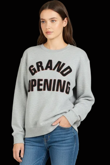 Closed cotton sweatshirt in grey — rent from Laura Messerschmitt, Berlin stylist