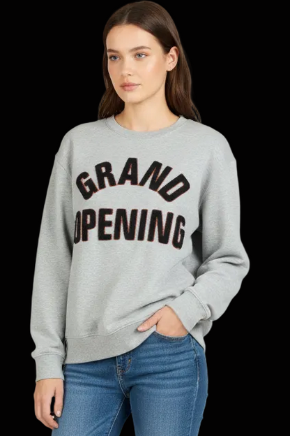 Closed cotton sweatshirt in grey — rent from Laura Messerschmitt, Berlin stylist