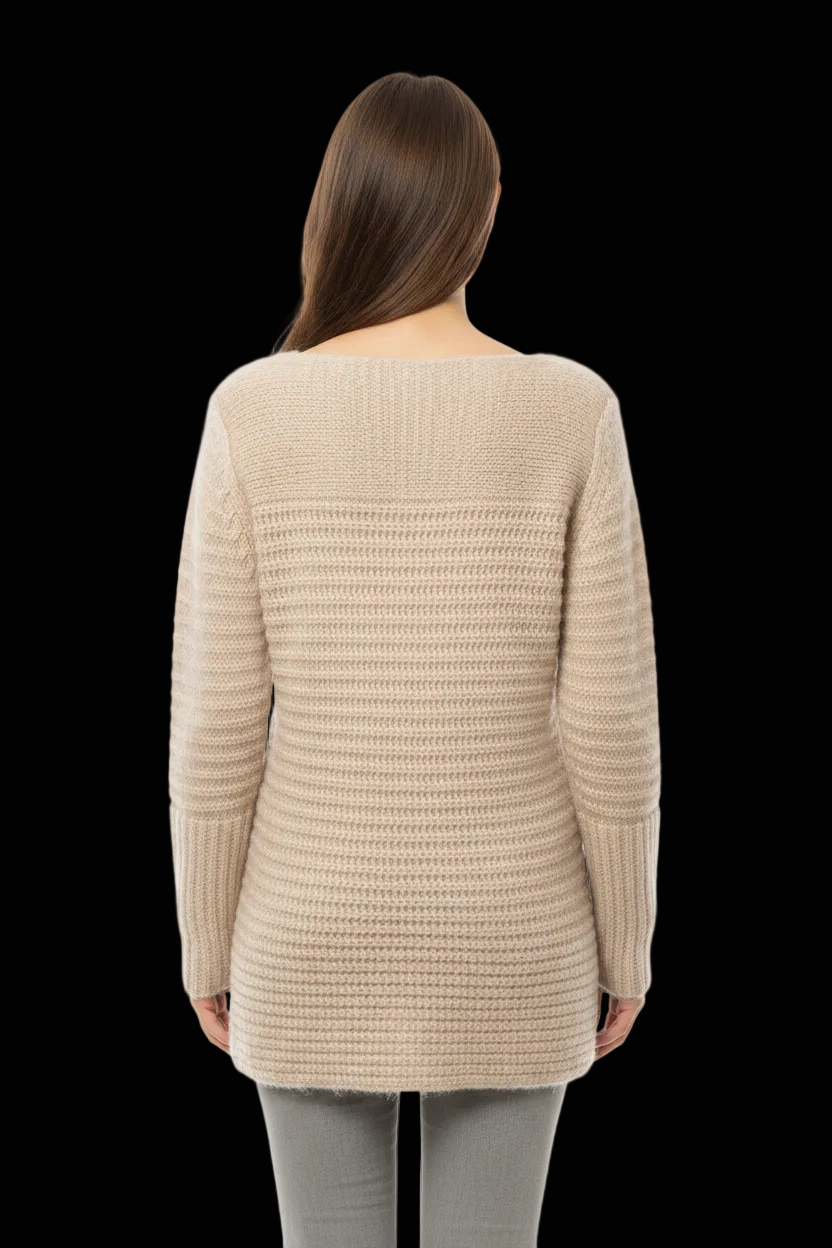 Club Monaco — Alpaca Camel Boatneck Sweater in Cream