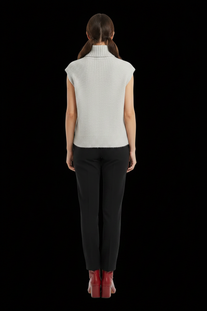 Comma — Alpaca Wool Knit Vest in Grey