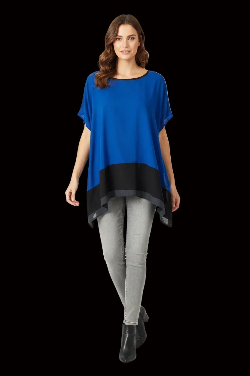 Comptoir des Cotonniers — Silk Knit Top in Cobalt