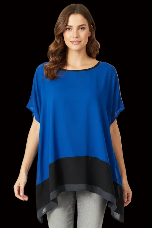 Comptoir des Cotonniers silk knit top in cobalt — rent from Laura Messerschmitt, Berlin stylist
