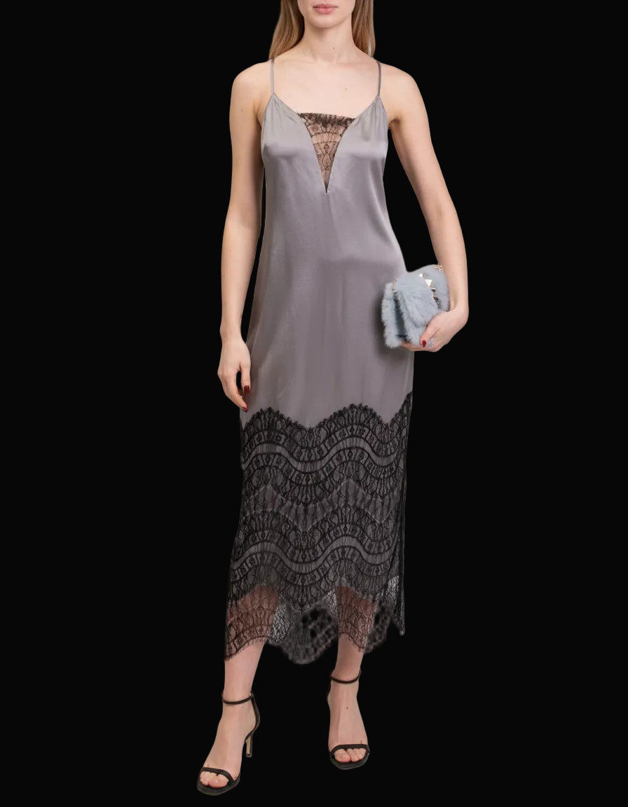 Kiki de Montparnasse satin lace slip dress — rent from Laura Messerschmitt, Berlin stylist