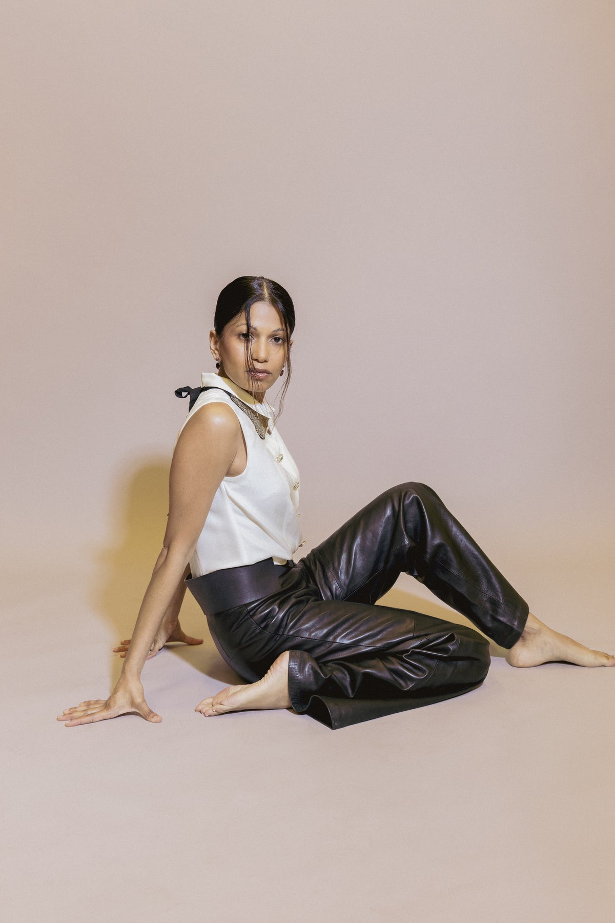 Hermès – Vintage Black Leather Trousers – Size 34 / XS – Made in Belgium