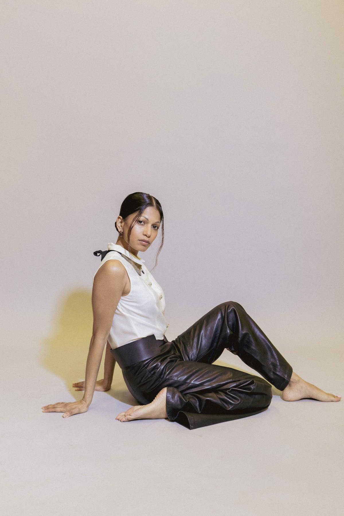 Hermès – Vintage Black Leather Trousers – Size 34 / XS – Made in Belgium