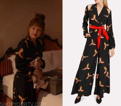 Diane von Furstenberg – Jumpsuit aus Seidenwickel mit Papageienprint