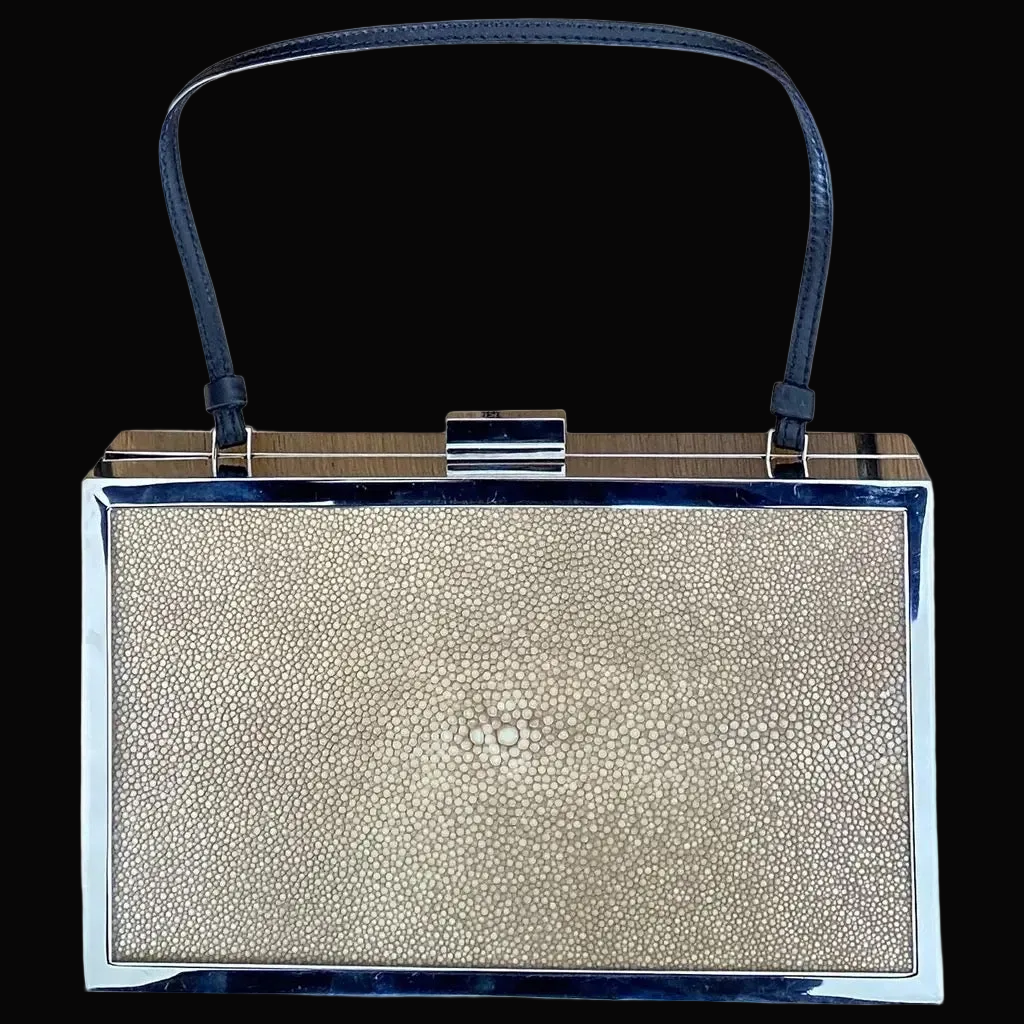 Calvin Klein Collection 1992 stingray leather clutch — rent from Laura Messerschmitt, Berlin stylist