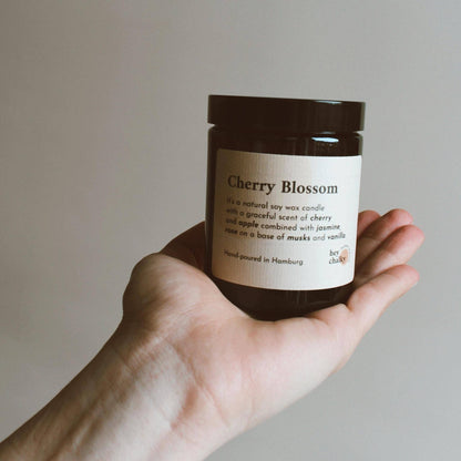 Cherry Blossom Sojakerze 155 g | Handgefertigt in Deutschland