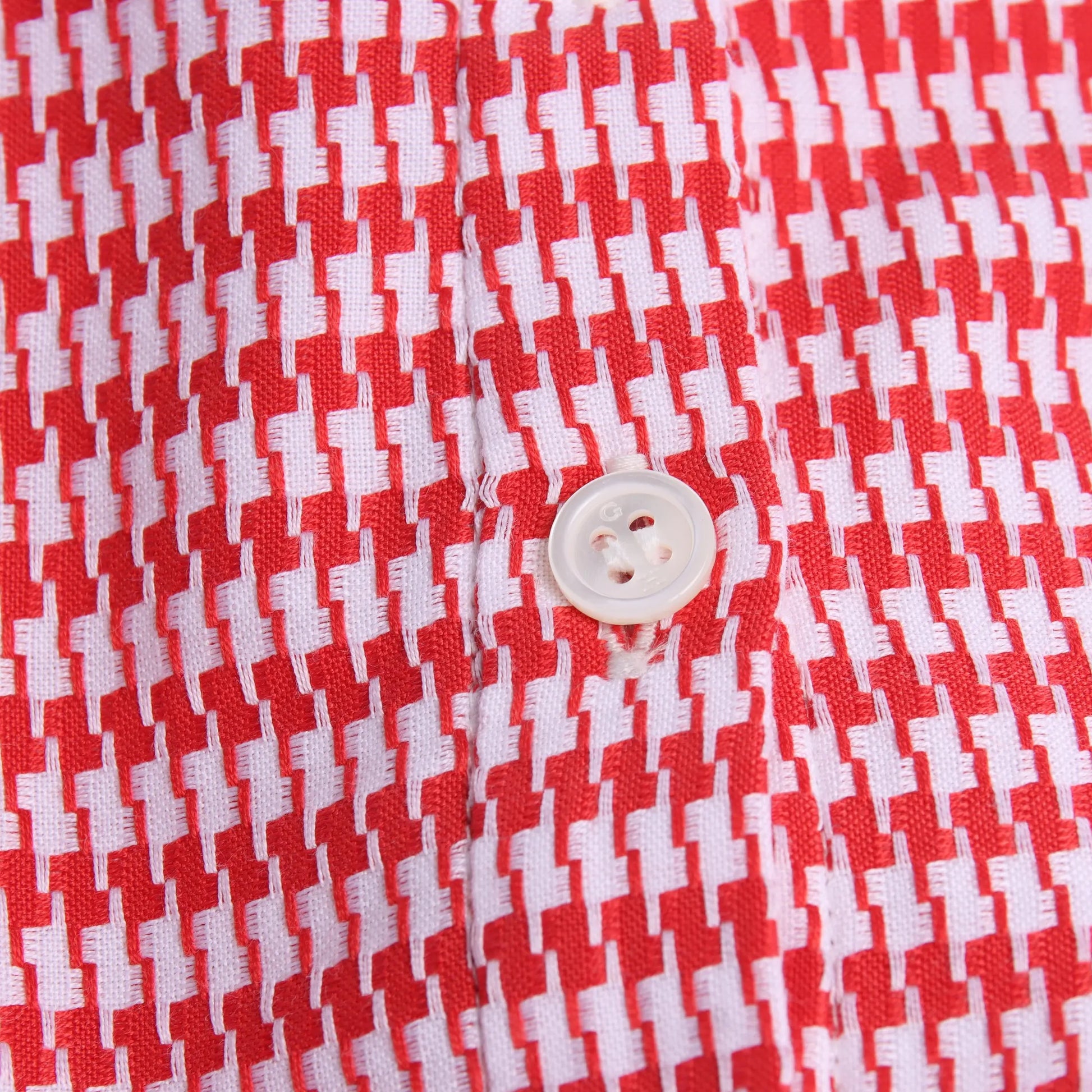 Gabriela Hearst red houndstooth midi dress full length view