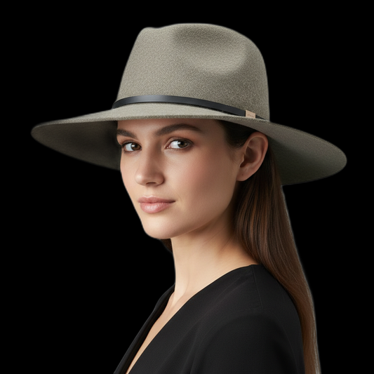 Gucci — Rabbit Felt Wide-Brim Hat — editorial black background
