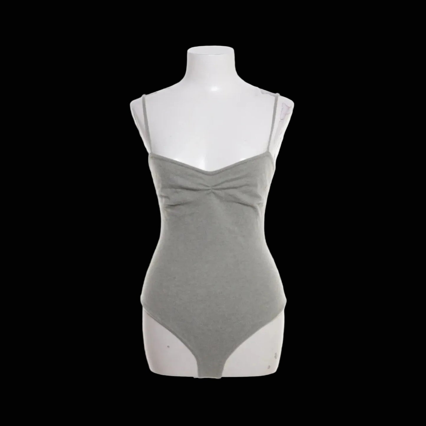 Zara pure cashmere grey bodysuit front view on mannequin